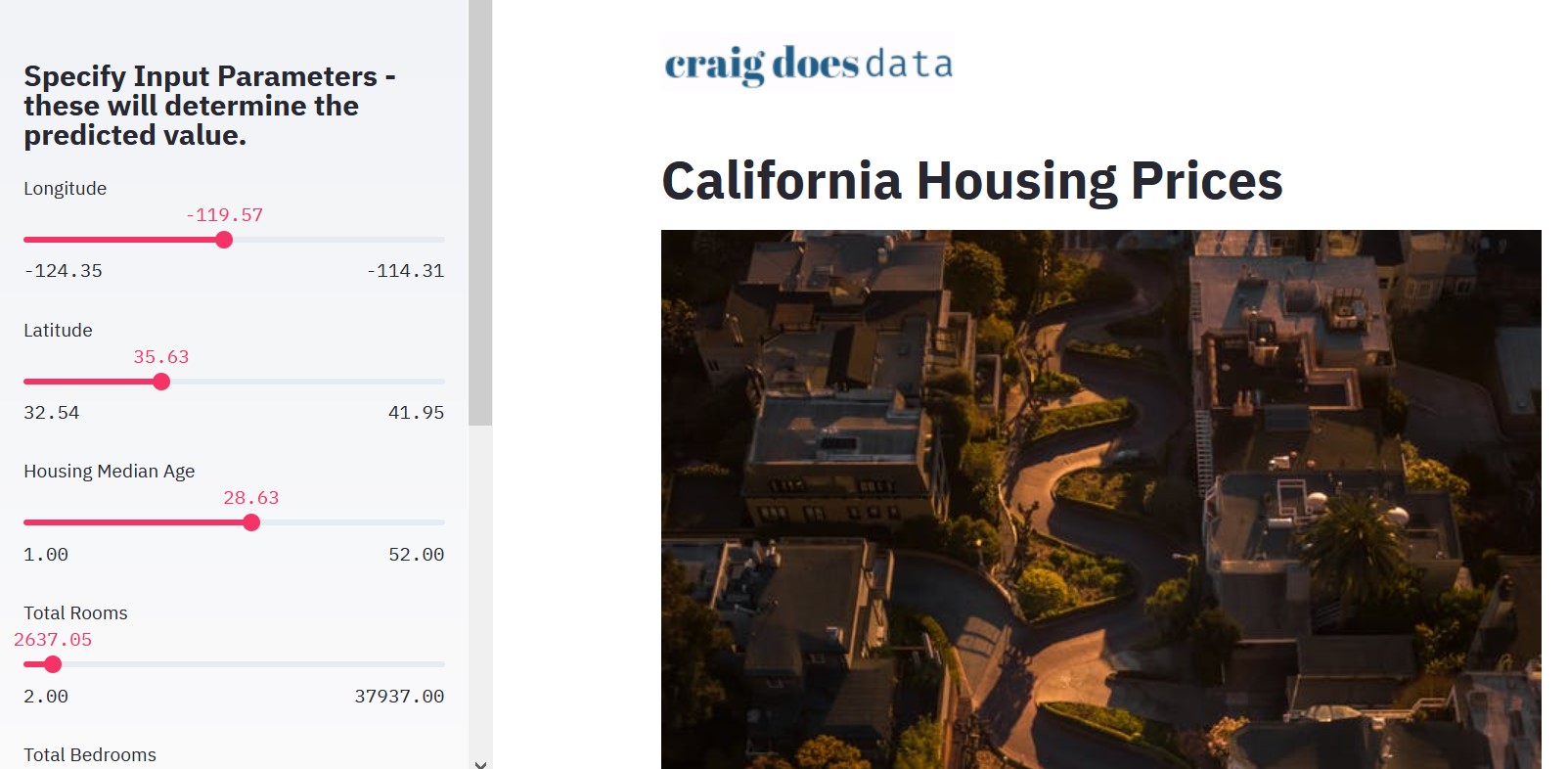 California Housing Prices Web Application