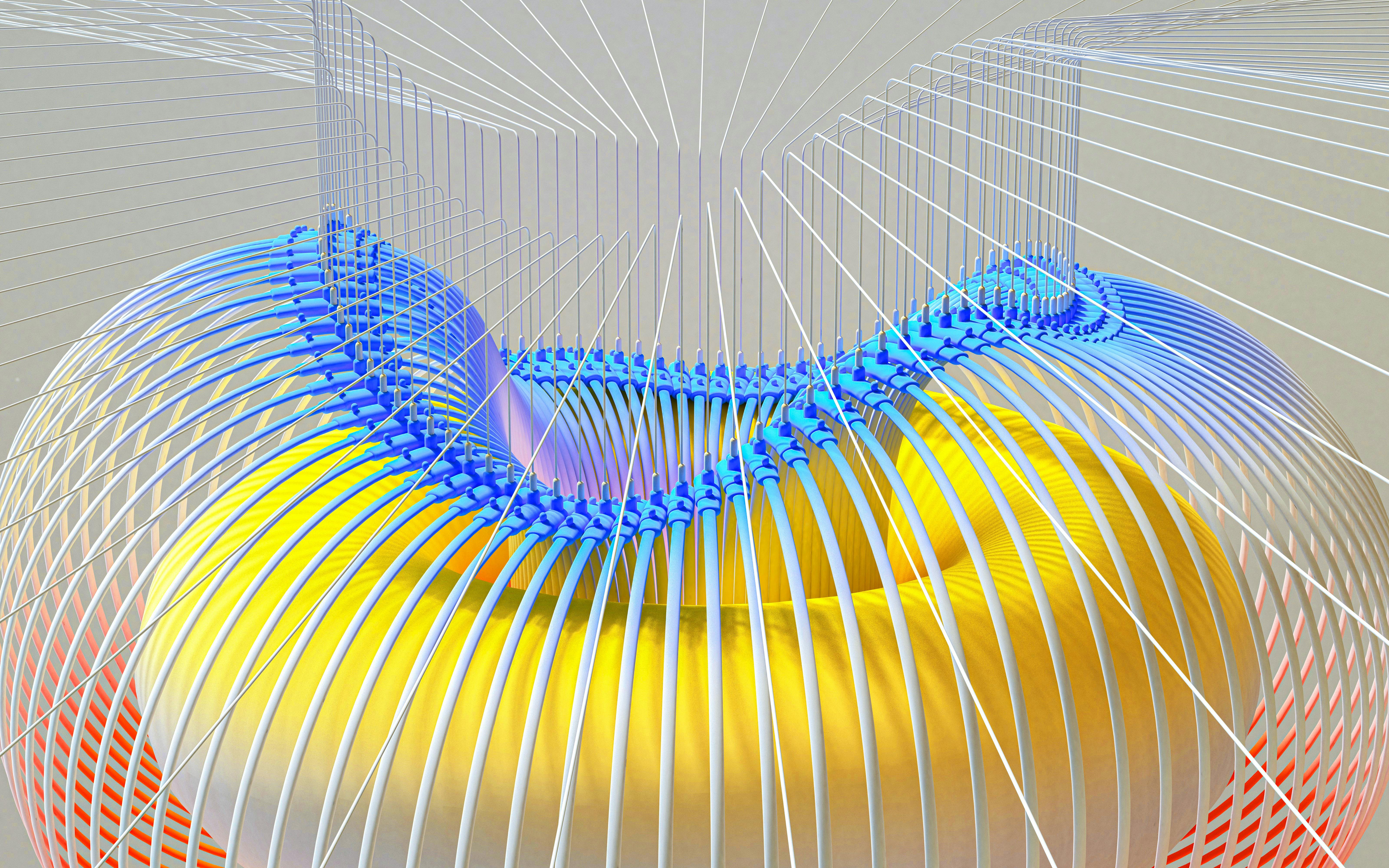 An abstract torus type shape, symbolizing customer churn
