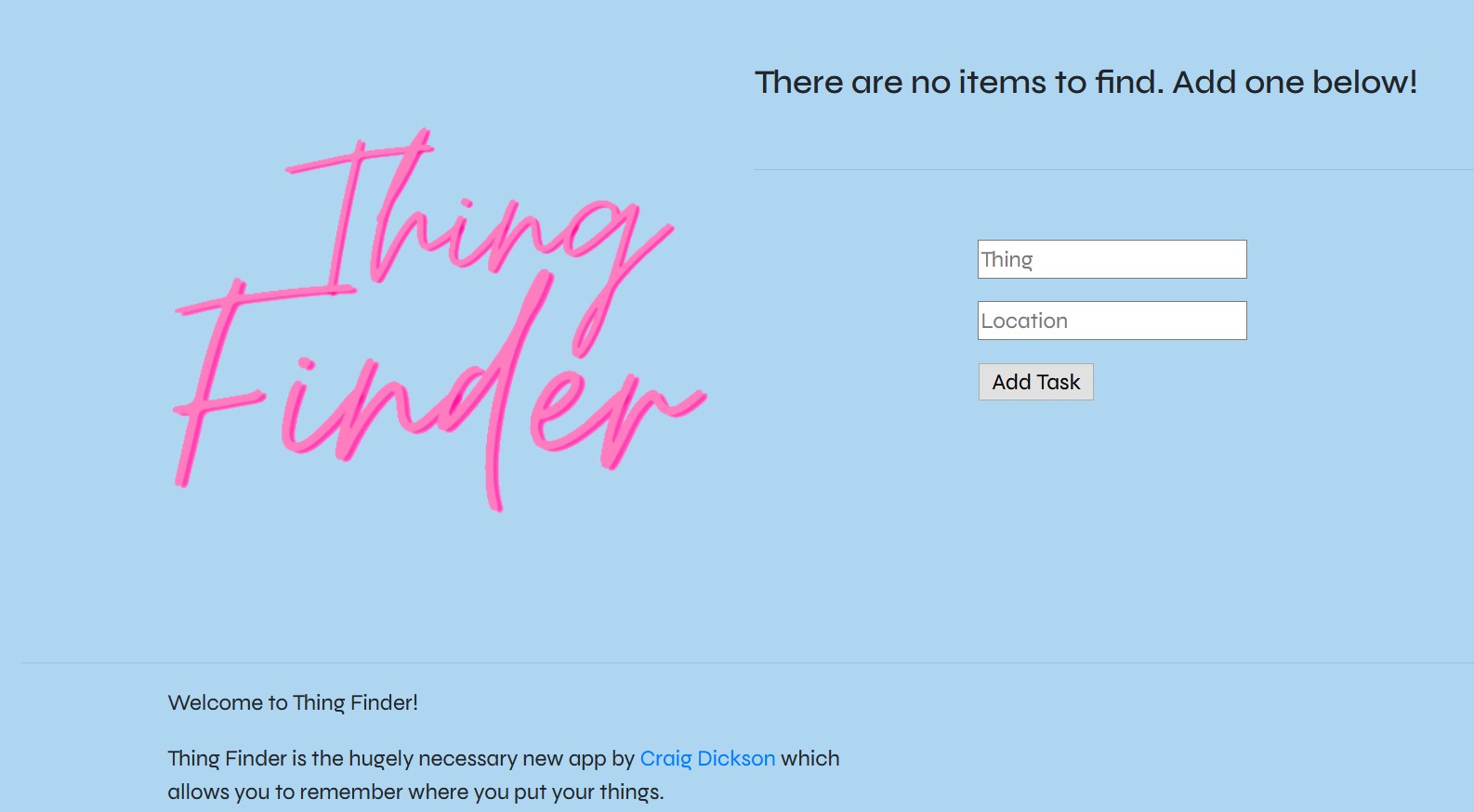 Thing Finder screenshot